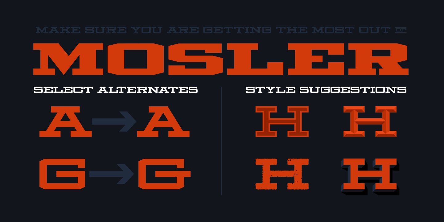 Пример шрифта Mosler #1